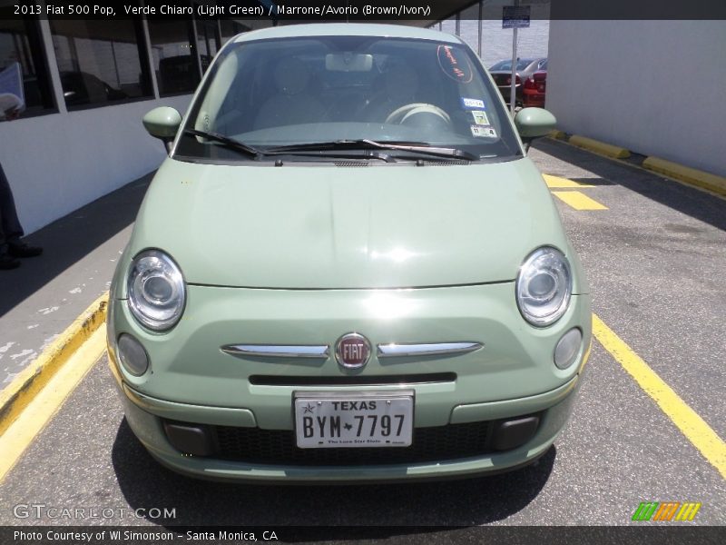 Verde Chiaro (Light Green) / Marrone/Avorio (Brown/Ivory) 2013 Fiat 500 Pop