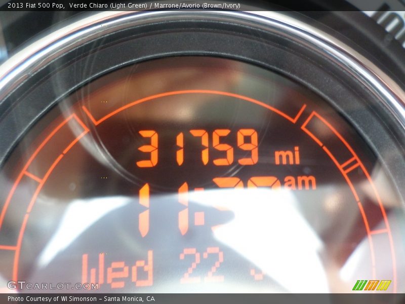 Verde Chiaro (Light Green) / Marrone/Avorio (Brown/Ivory) 2013 Fiat 500 Pop
