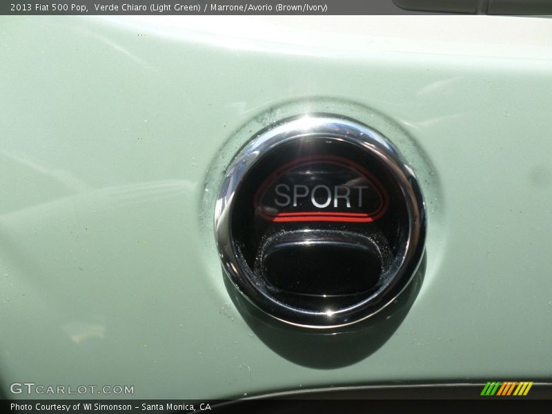 Verde Chiaro (Light Green) / Marrone/Avorio (Brown/Ivory) 2013 Fiat 500 Pop