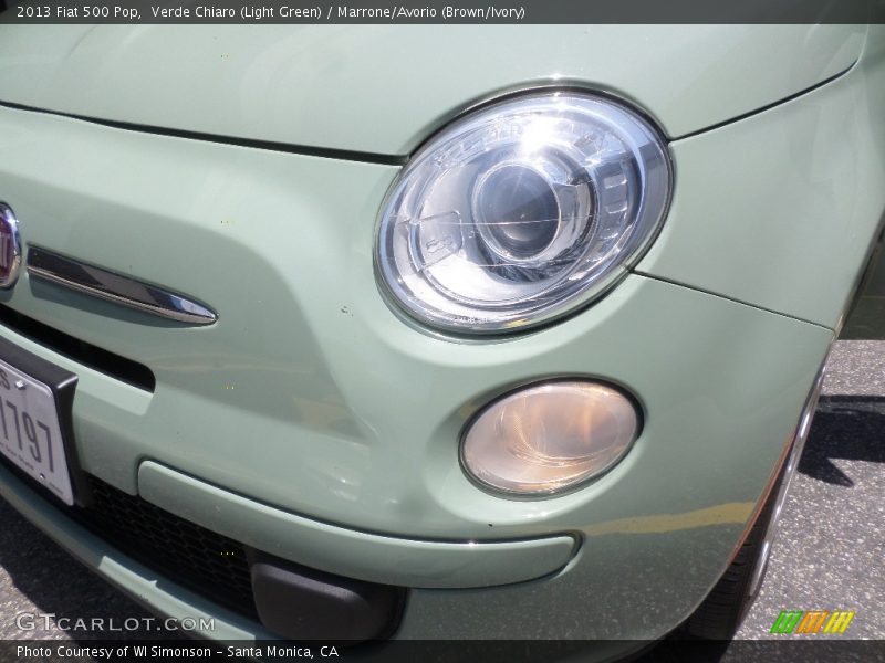 Verde Chiaro (Light Green) / Marrone/Avorio (Brown/Ivory) 2013 Fiat 500 Pop