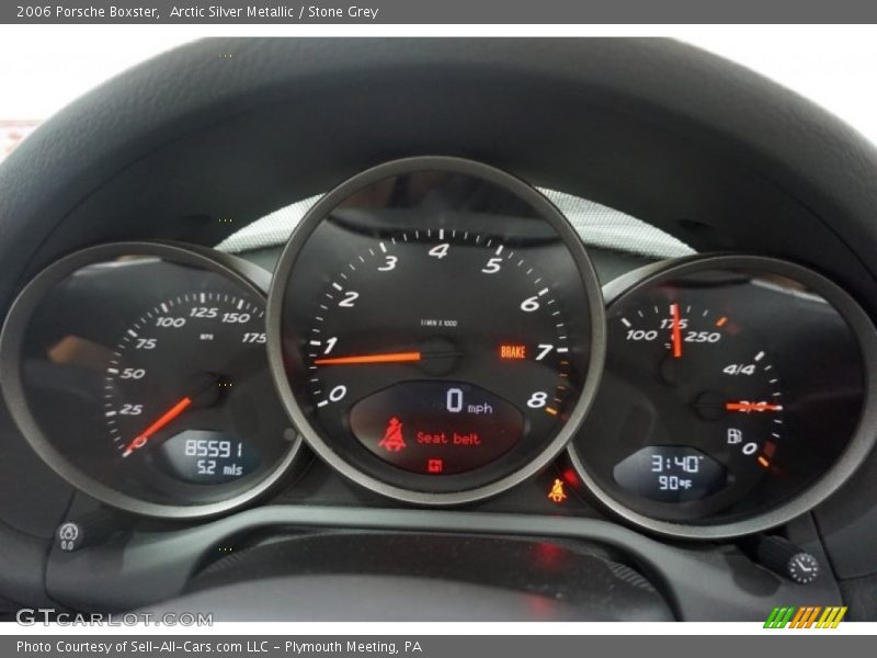 Arctic Silver Metallic / Stone Grey 2006 Porsche Boxster