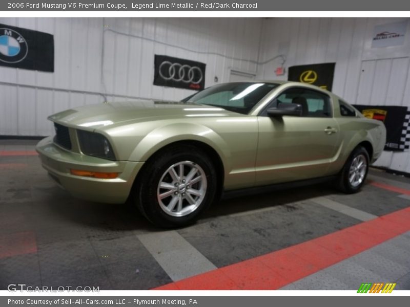 Legend Lime Metallic / Red/Dark Charcoal 2006 Ford Mustang V6 Premium Coupe