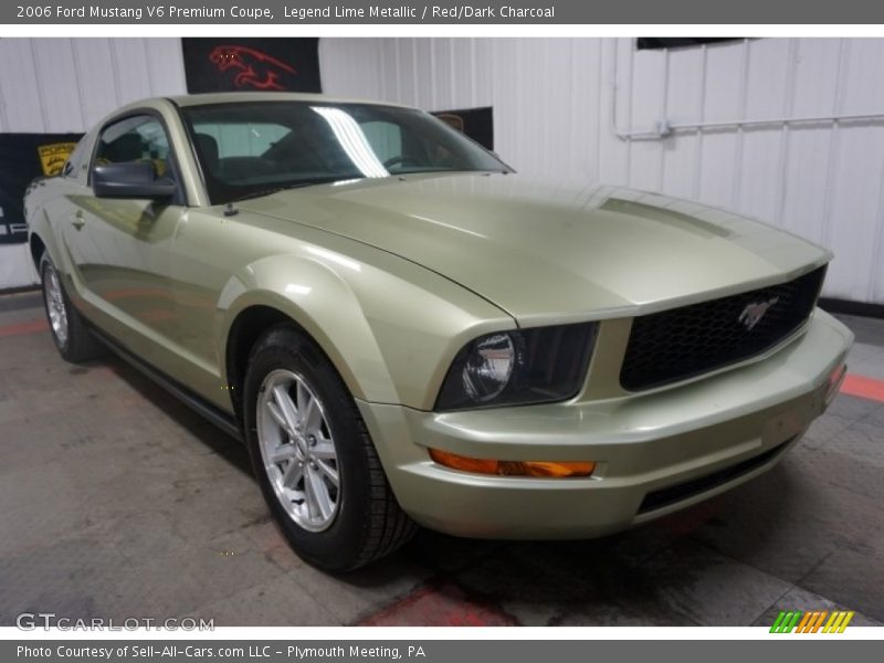 Legend Lime Metallic / Red/Dark Charcoal 2006 Ford Mustang V6 Premium Coupe