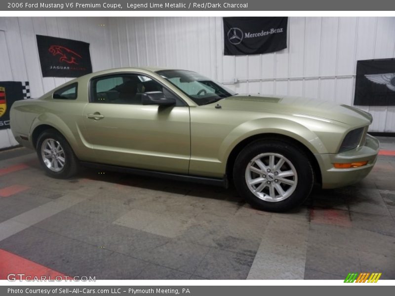 Legend Lime Metallic / Red/Dark Charcoal 2006 Ford Mustang V6 Premium Coupe