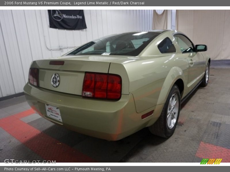 Legend Lime Metallic / Red/Dark Charcoal 2006 Ford Mustang V6 Premium Coupe