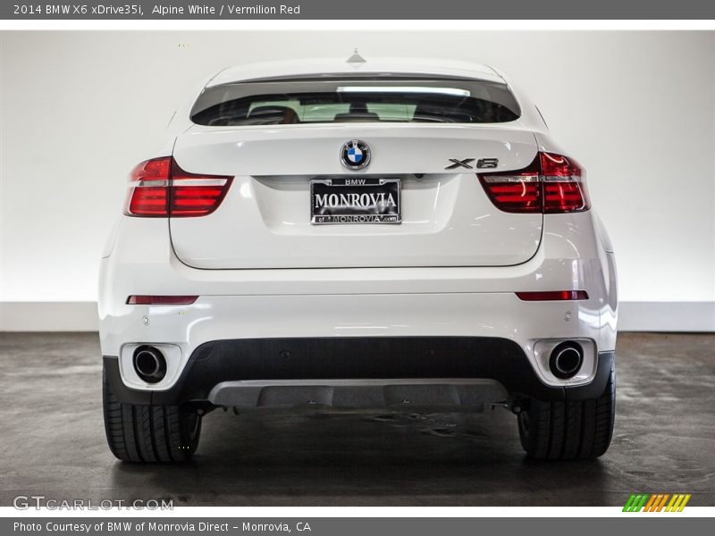 Alpine White / Vermilion Red 2014 BMW X6 xDrive35i