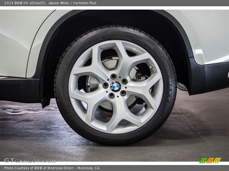 Alpine White / Vermilion Red 2014 BMW X6 xDrive35i