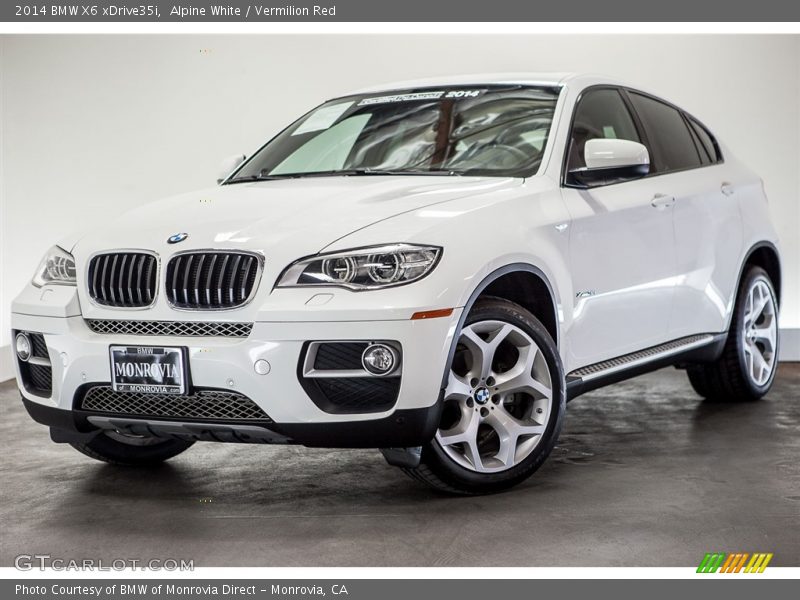 Alpine White / Vermilion Red 2014 BMW X6 xDrive35i