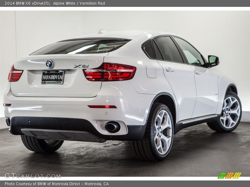 Alpine White / Vermilion Red 2014 BMW X6 xDrive35i