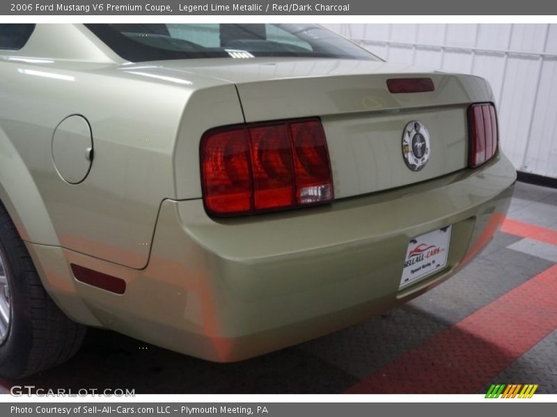 Legend Lime Metallic / Red/Dark Charcoal 2006 Ford Mustang V6 Premium Coupe