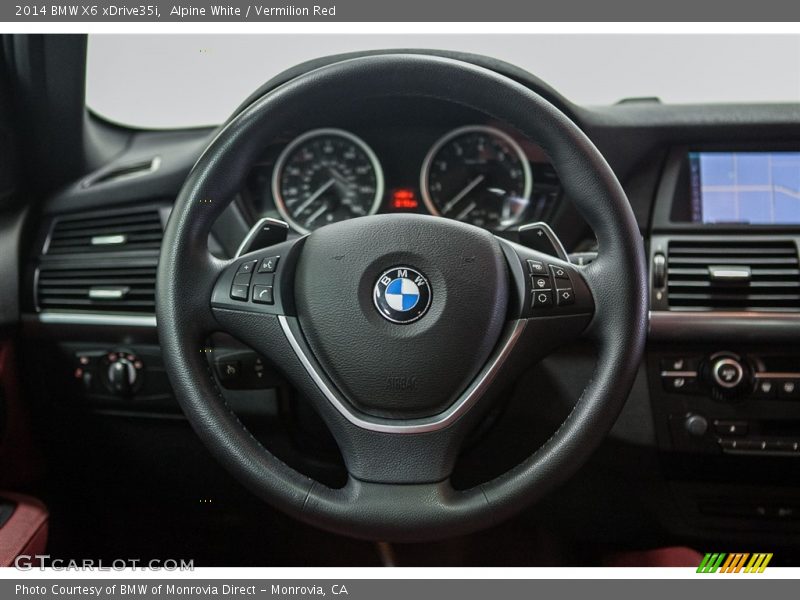 Alpine White / Vermilion Red 2014 BMW X6 xDrive35i