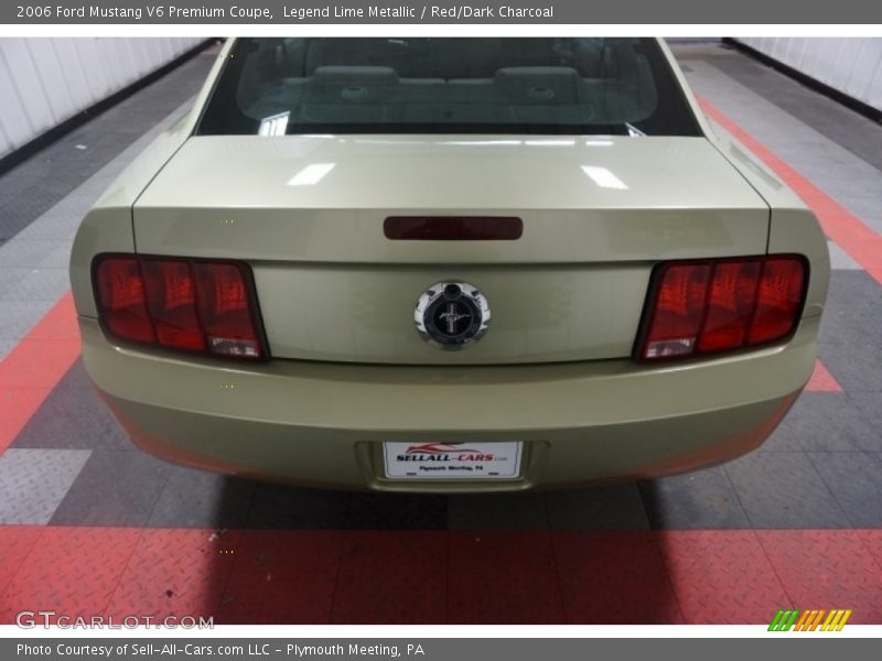 Legend Lime Metallic / Red/Dark Charcoal 2006 Ford Mustang V6 Premium Coupe