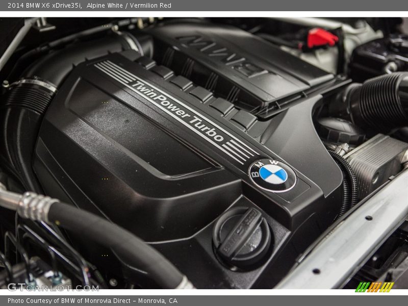 Alpine White / Vermilion Red 2014 BMW X6 xDrive35i