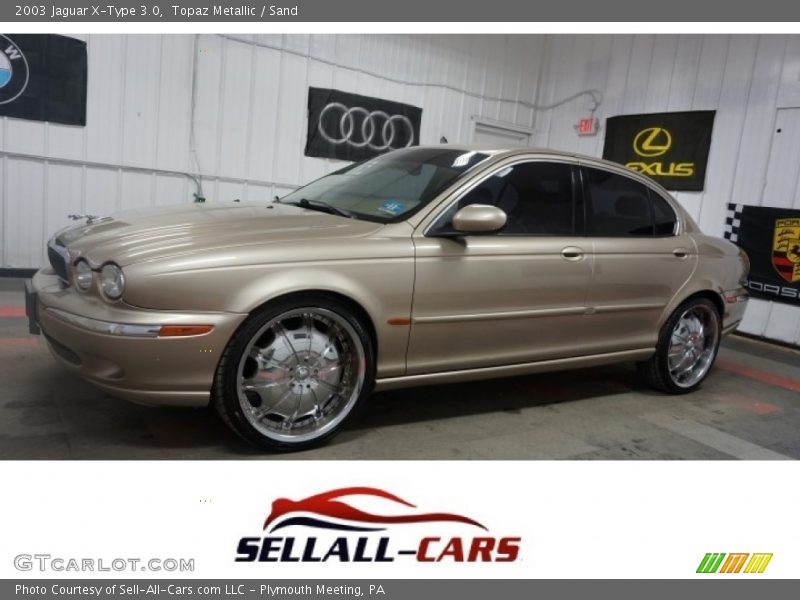 Topaz Metallic / Sand 2003 Jaguar X-Type 3.0
