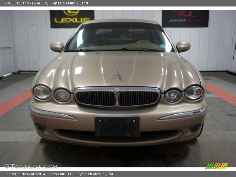 Topaz Metallic / Sand 2003 Jaguar X-Type 3.0