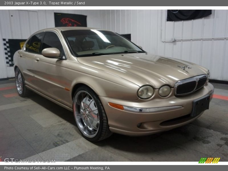 Topaz Metallic / Sand 2003 Jaguar X-Type 3.0