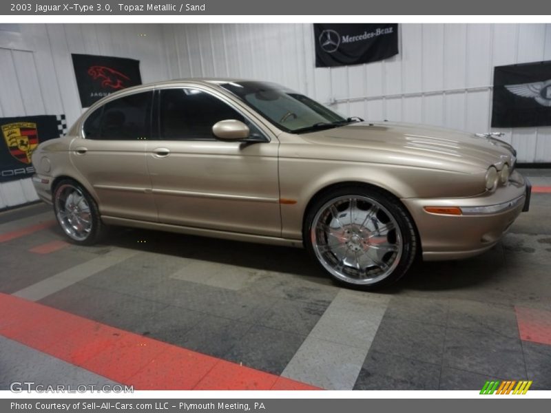 Topaz Metallic / Sand 2003 Jaguar X-Type 3.0