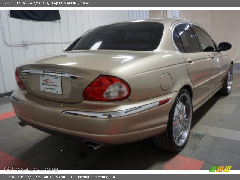 Topaz Metallic / Sand 2003 Jaguar X-Type 3.0
