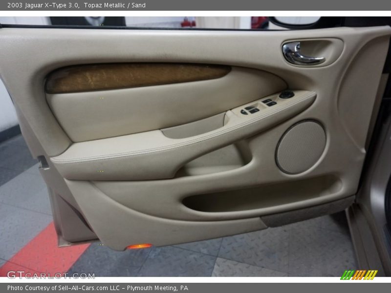Topaz Metallic / Sand 2003 Jaguar X-Type 3.0