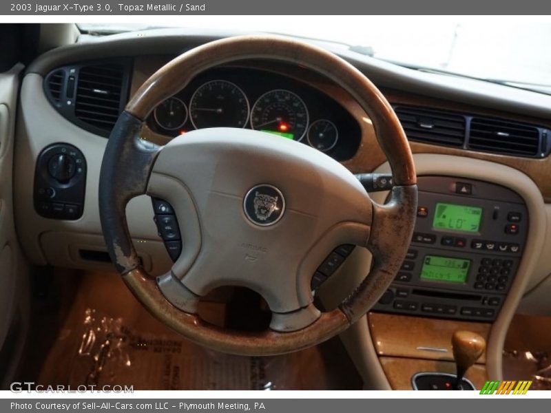Topaz Metallic / Sand 2003 Jaguar X-Type 3.0