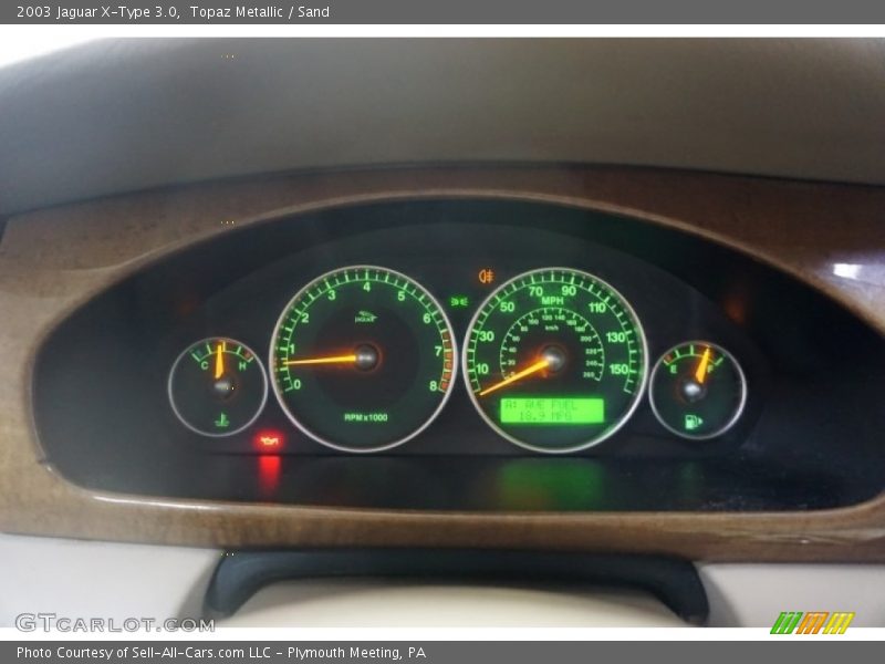 Topaz Metallic / Sand 2003 Jaguar X-Type 3.0