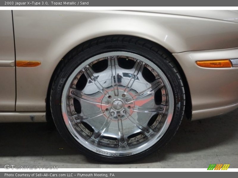 Topaz Metallic / Sand 2003 Jaguar X-Type 3.0