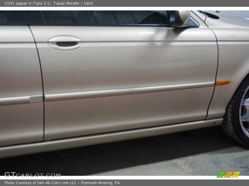 Topaz Metallic / Sand 2003 Jaguar X-Type 3.0