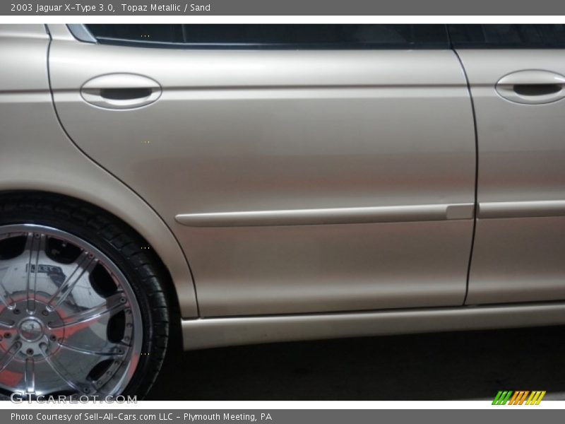 Topaz Metallic / Sand 2003 Jaguar X-Type 3.0