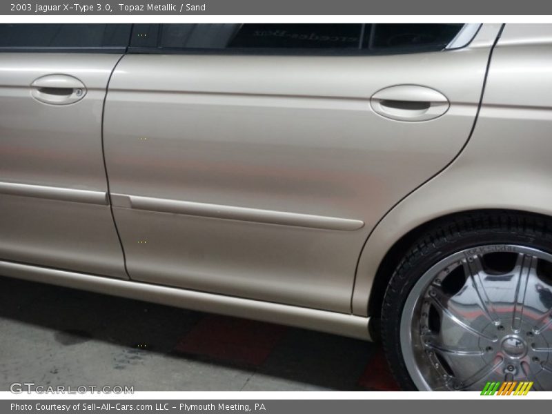 Topaz Metallic / Sand 2003 Jaguar X-Type 3.0