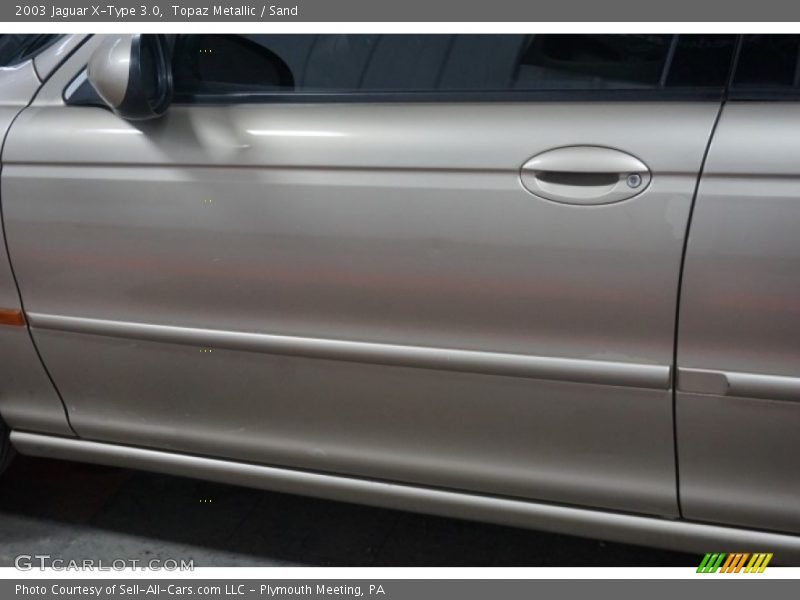 Topaz Metallic / Sand 2003 Jaguar X-Type 3.0