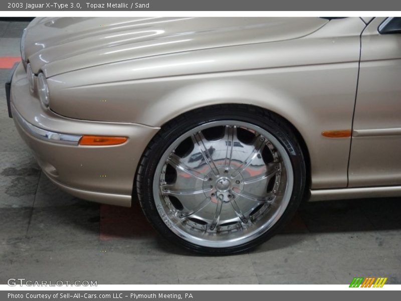 Topaz Metallic / Sand 2003 Jaguar X-Type 3.0