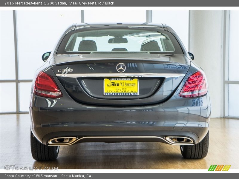 Steel Grey Metallic / Black 2016 Mercedes-Benz C 300 Sedan