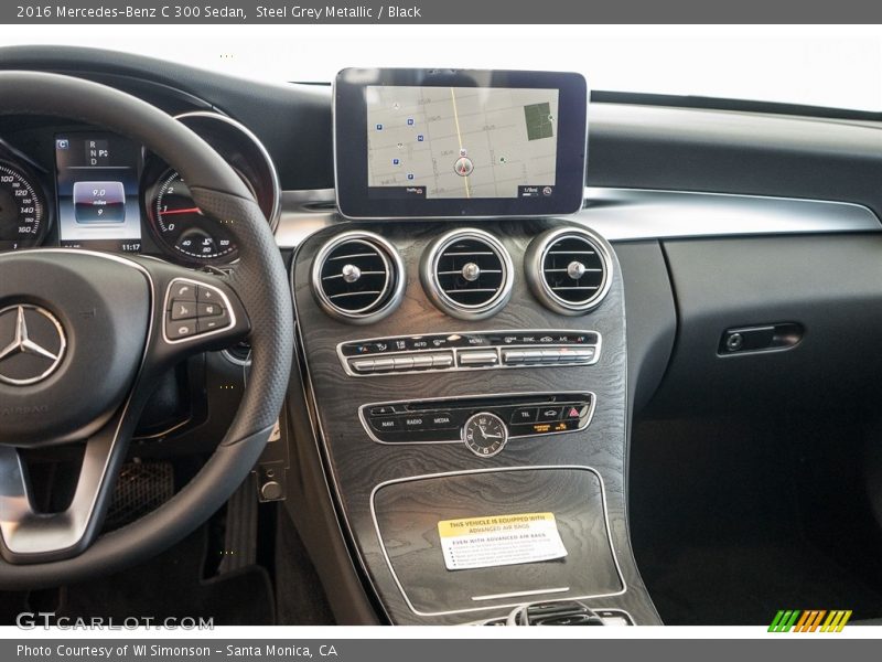 Steel Grey Metallic / Black 2016 Mercedes-Benz C 300 Sedan
