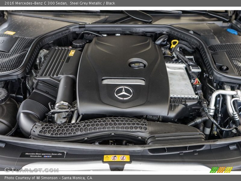 Steel Grey Metallic / Black 2016 Mercedes-Benz C 300 Sedan