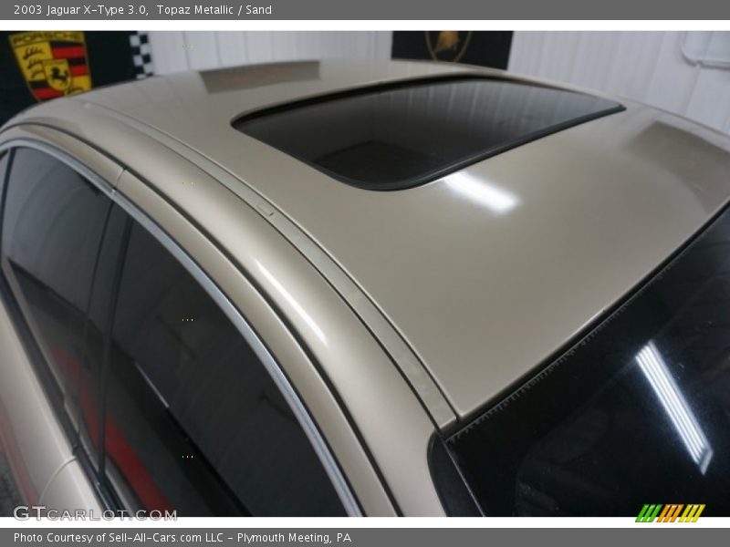 Topaz Metallic / Sand 2003 Jaguar X-Type 3.0
