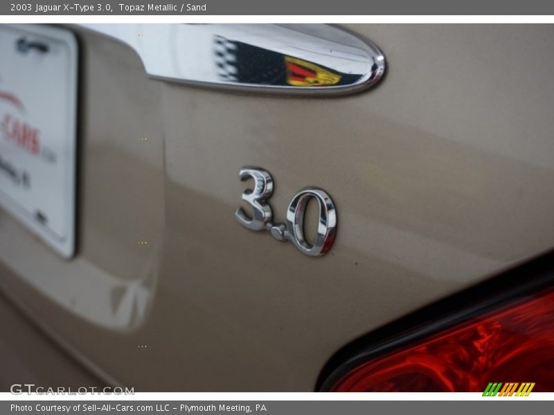 Topaz Metallic / Sand 2003 Jaguar X-Type 3.0