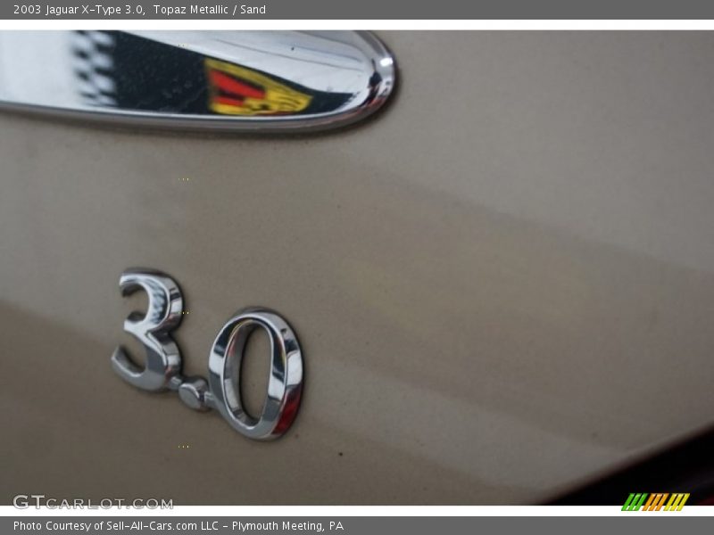 Topaz Metallic / Sand 2003 Jaguar X-Type 3.0