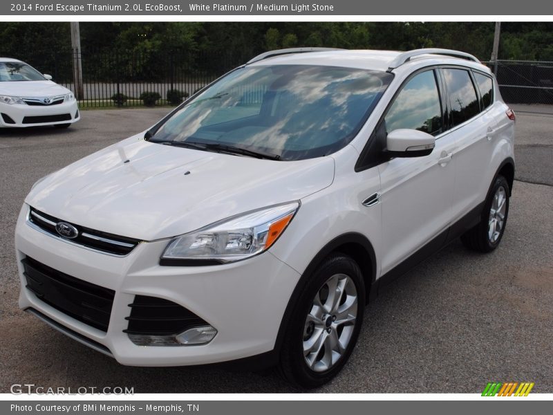 White Platinum / Medium Light Stone 2014 Ford Escape Titanium 2.0L EcoBoost