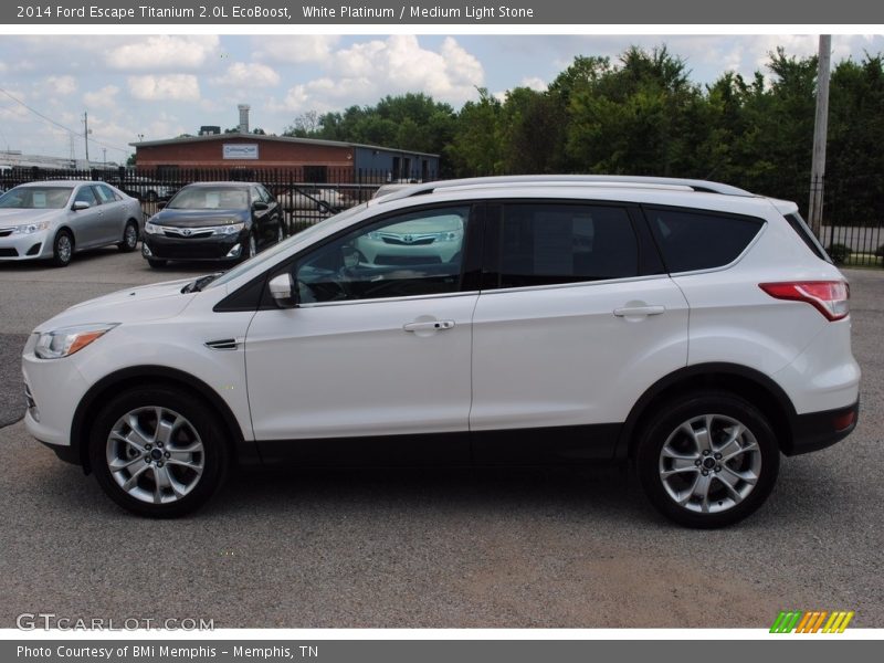 White Platinum / Medium Light Stone 2014 Ford Escape Titanium 2.0L EcoBoost