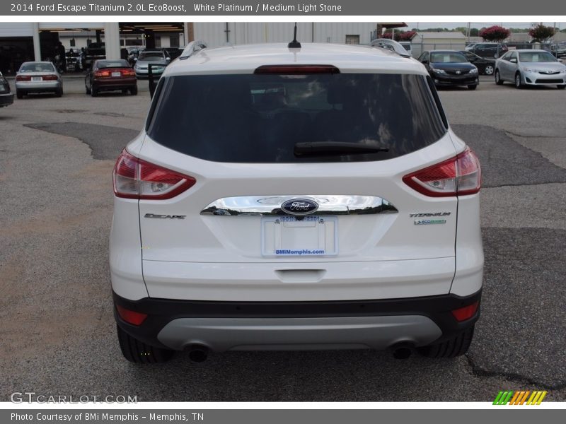 White Platinum / Medium Light Stone 2014 Ford Escape Titanium 2.0L EcoBoost