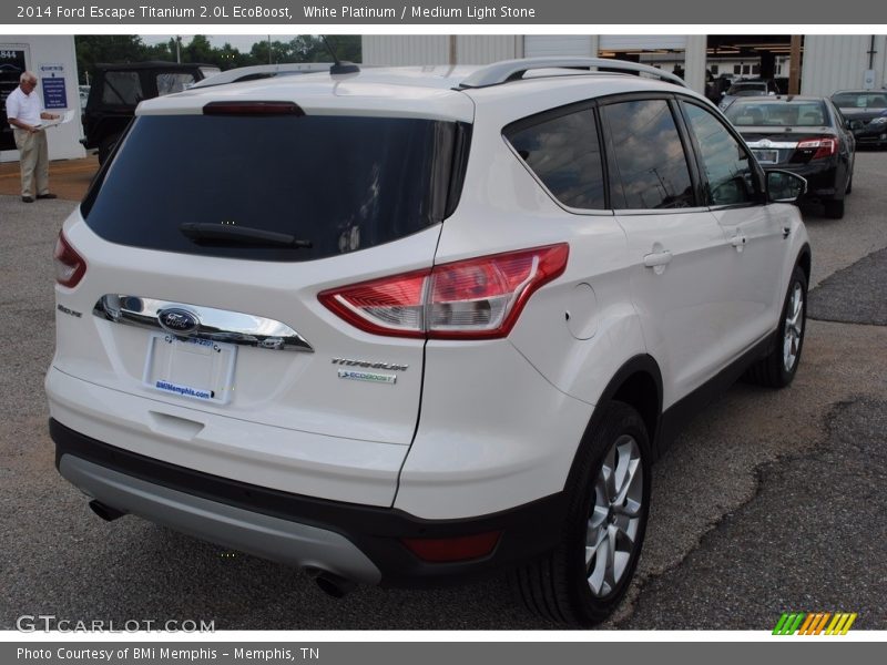 White Platinum / Medium Light Stone 2014 Ford Escape Titanium 2.0L EcoBoost