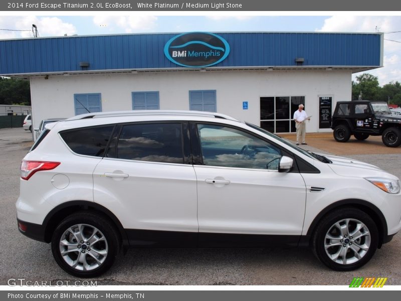 White Platinum / Medium Light Stone 2014 Ford Escape Titanium 2.0L EcoBoost