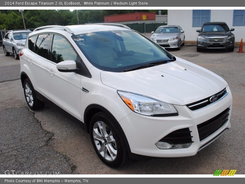 White Platinum / Medium Light Stone 2014 Ford Escape Titanium 2.0L EcoBoost