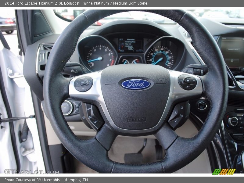 White Platinum / Medium Light Stone 2014 Ford Escape Titanium 2.0L EcoBoost