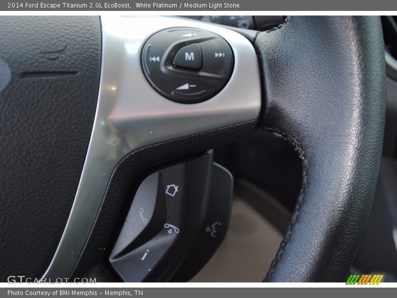 White Platinum / Medium Light Stone 2014 Ford Escape Titanium 2.0L EcoBoost