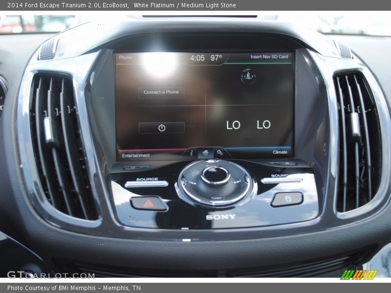 White Platinum / Medium Light Stone 2014 Ford Escape Titanium 2.0L EcoBoost