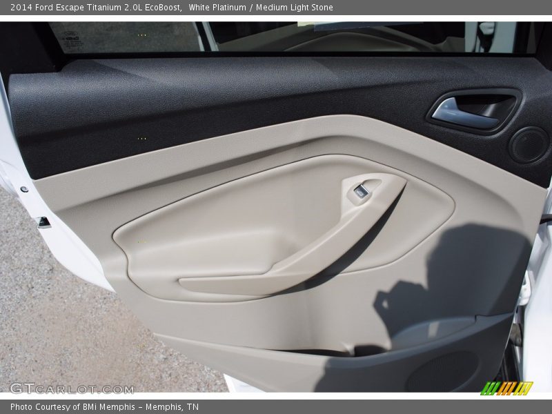 White Platinum / Medium Light Stone 2014 Ford Escape Titanium 2.0L EcoBoost
