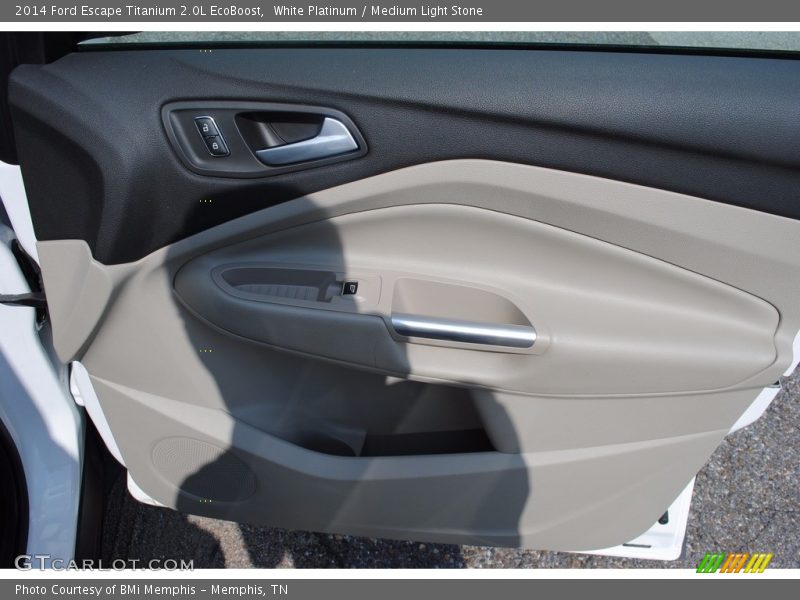 White Platinum / Medium Light Stone 2014 Ford Escape Titanium 2.0L EcoBoost