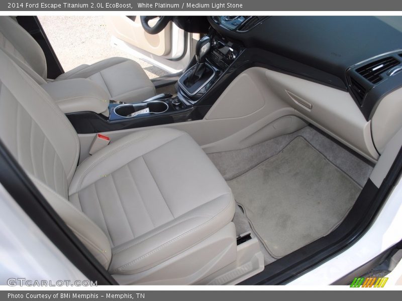 White Platinum / Medium Light Stone 2014 Ford Escape Titanium 2.0L EcoBoost