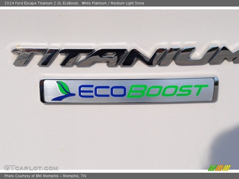 White Platinum / Medium Light Stone 2014 Ford Escape Titanium 2.0L EcoBoost